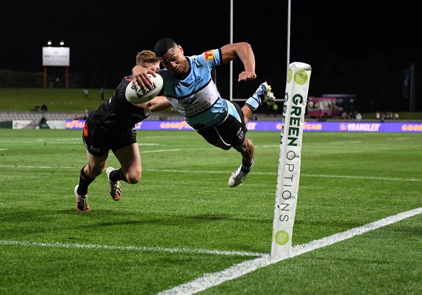 Ronaldo Mulitalo's acrobatics have made him a cult figure among Sharks fans.