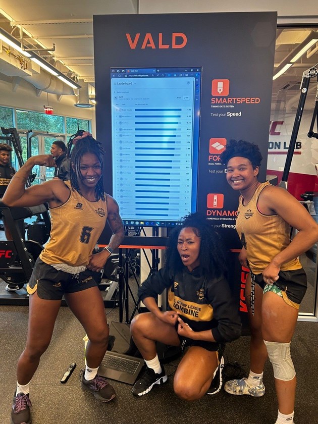 MarCaya Bailous with Scout Cheeks and Nira Fowler at the ljmpta.combine