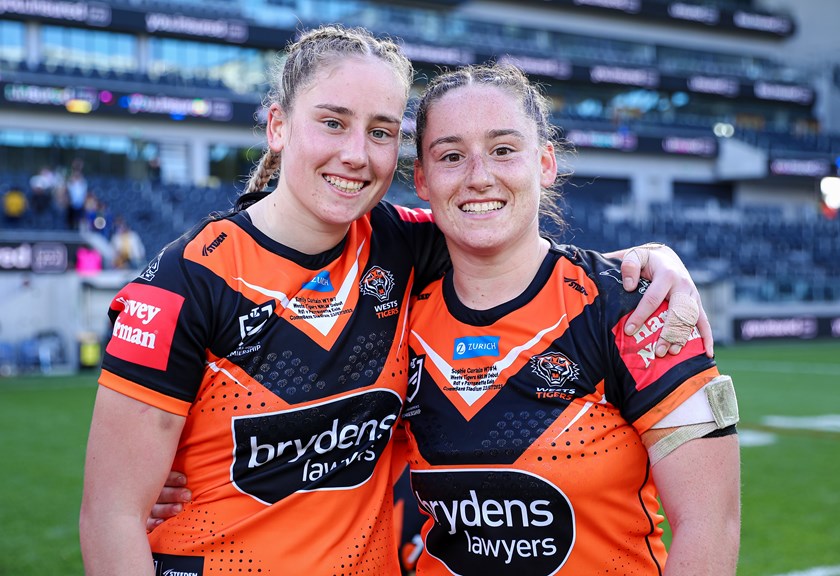 Emily Curtain is thankful for the support of her twin Sophie as she battled to overcome injuries.
