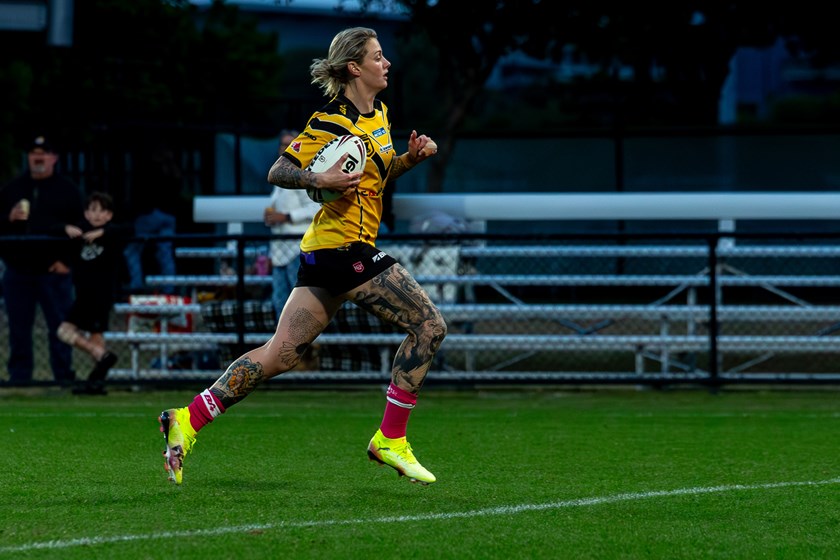 Former Matildas forward Larissa Crummer has become as prolific at scoring tries for Sunshine Coast Falcon as she was at scoring goals.